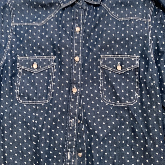 Button down Polka dot denim shirt - Picture 2 of 7